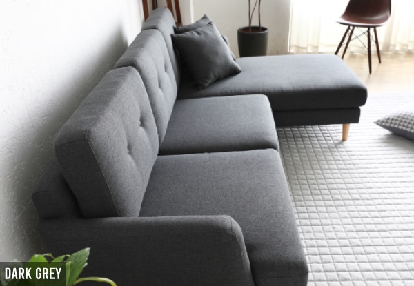 Three-Seat Sofa & Chaise - Two Colours Available