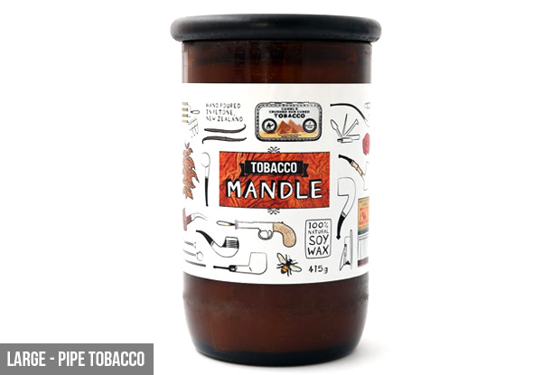 Mandle's - The Man Candle Range - Two Sizes & Four Scents, or Kit of Three Available