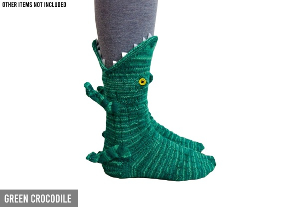 Unisex Knitted Animal Socks - Four Options Available