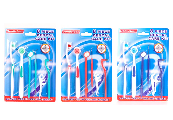 Five-Piece Oral Care Dental Kit - Three Colours Available with Free Metro or PO Box Delivery