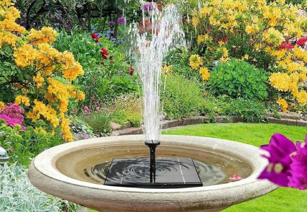 Free-Standing Solar-Powered Water Fountain - Option for Two