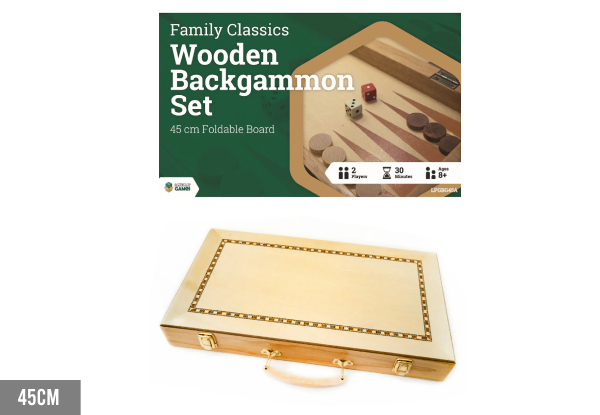 LPG Wooden Foldable Chess, Checkers & Backgammon Set - Available in Three Sizes & Option for Backgammon Set