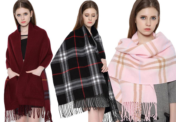 Blanket Scarf Wrap - Three Colours Available with Free Delivery