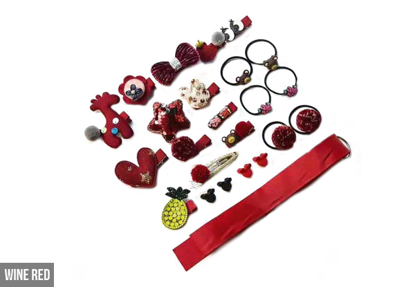 24-Piece Hair Accessories Set - Four Colours Available & Option for Two Sets
