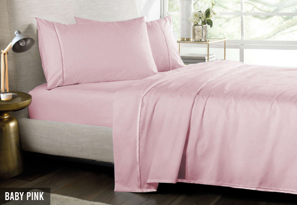 1000TC Pure Cotton Sheet Set - Available in Eight Colours & Three Sizes