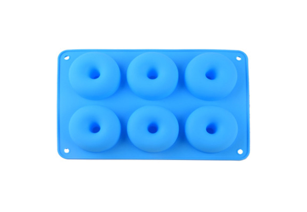 Six-Cavity Baking Donut Mould - Two Colours Available & Option for Two