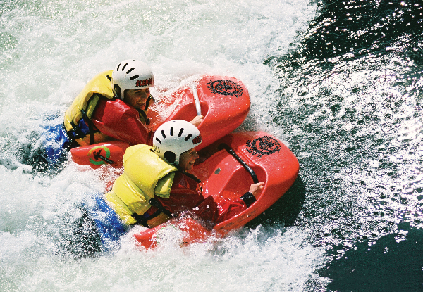 White Water Sledging Trip Down the Kaituna River incl. Adventure Photo Pack & Shuttle Transfers Pick-Up & Drop-Off - Options for One, Two, Four or Six People