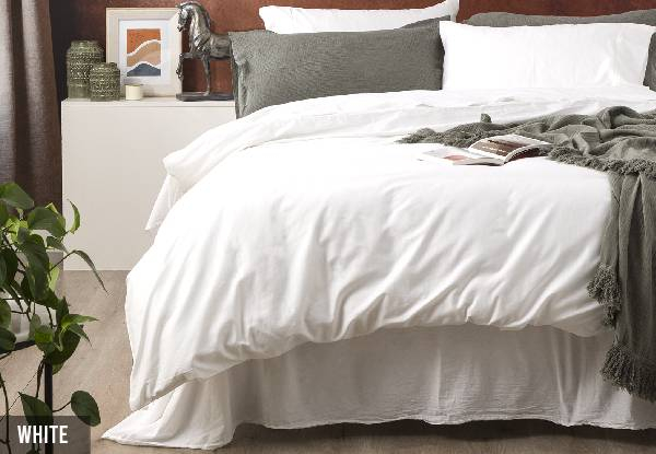 Bamboo Cotton 500TC Quilt Cover Incl. Pillowcase - Available in Eight Colours & Three Sizes