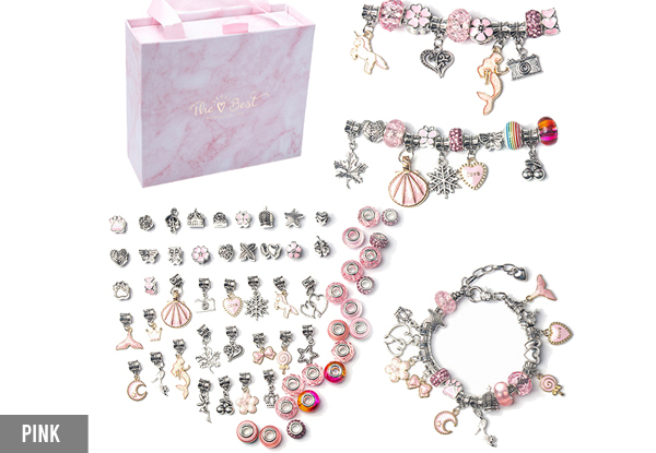 63-Piece DIY Charm Bracelet - Six Colours Available