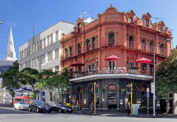 One-Night Historic Shakespeare Hotel Stay in Queen Room or Double Room for Two People incl. Drink on Arrival & 25% Off Food & Beverage; Option to Include Brewery Tour & Beer Tasting; Options for Two Nights & Three Bedroom Apartment for up to Five People