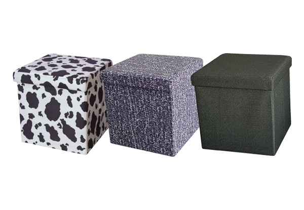 Collapsible Storage Ottomans - Three Styles Available