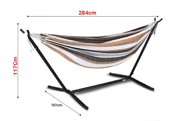 Portable Two-Person Hammock with 9ft Steel Stand