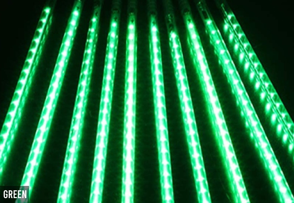 Solar-Powered 10-Tube LED Lights - Six Colours Available