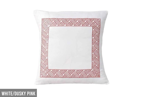 Embroidered Cushion Cover - Six Options Available