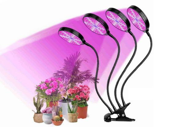 Four-Head USB LED Plant Grow Light - Option for Two-Piece