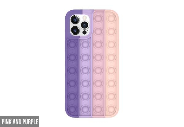 Push Pop Bubble Fidget Toy Phone Protective Case Compatible With iPhone 12 Series & iPhone 11 Series - Four Colours & Seven Sizes