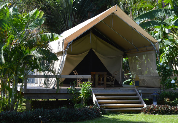 Five-Night Eco-Luxe Glamping for Two People at Ikurangi Eco Retreat in Rarotonga incl. Daily Tropical Breakfast, Bubbles on Arrival & Use of Guest Bicycles