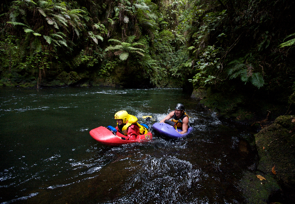 White Water Sledging Trip Down the Kaituna River incl. Adventure Photo Pack & Shuttle Transfers Pick-Up & Drop-Off - Options for One, Two, Four or Six People