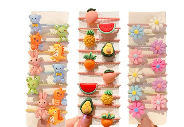 30-Piece Pack of Cute Colourful Pattern Hair Ties