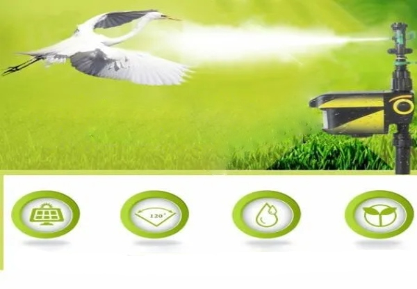 Solar-Powered Bird Repellent Sprinkler