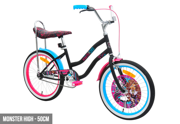 From $109.99 for a Kids' Licensed Character Bike incl. Batman vs. Superman, Peppa Pig and Monster High