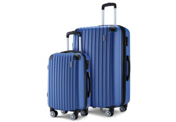 Two-Pack Hard Shell Luggage Suitcase Set - Five Colours Available & Option for Three-Pack