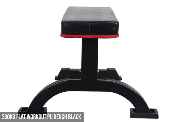 300KG Flat Workout Pu Bench - Option for 200KG Adjustable Barbell Weight Bench