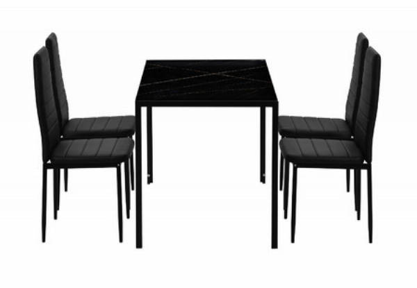 Five-Piece Kitchen Dining Table Chair Set - Two Colours Available