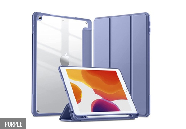Protective Case with Pencil Holder Compatible with iPad - Available in Five Colours, Four Models & Option for Two-Pack