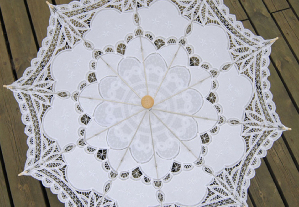Lace Umbrella Wedding Decoration - Option for Two with Free Delivery