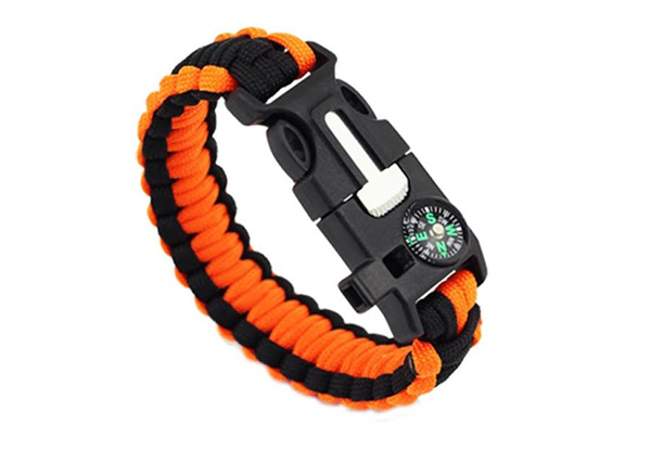 Two-Pack of Paracord Survival Bracelets with Free Delivery - Option for Four-Pack Available
