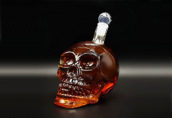Skull Glass Bottle 550ml