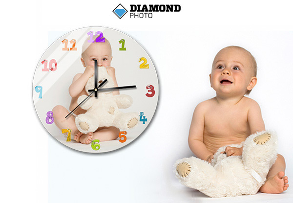 $39 for a Personalised Glass Clock incl. Nationwide Delivery - Available in Round or Square Styles