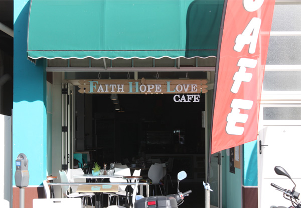 Two Breakfast Mains for Two People at Faith Hope Love Cafe in Napier