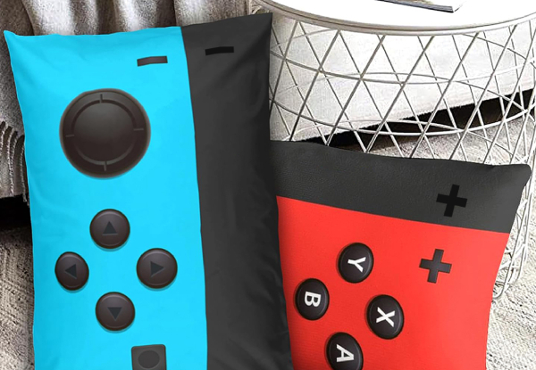 Two-Piece Gaming Throw Pillow Case Set - Option for Two