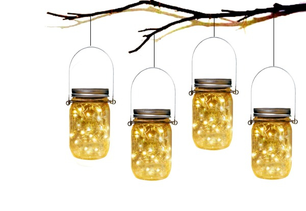 Solar LED Mason Jar Decorative Fairy Light - Three Colours Available