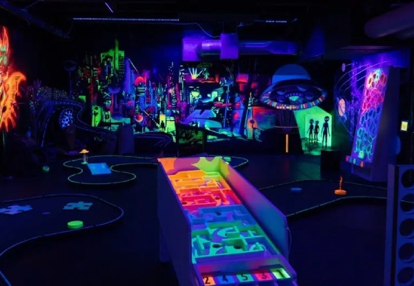 Unlimited Putt'N'Glow Indoor Mini Golf, Queenstown from $29 for Children, $35 Adults