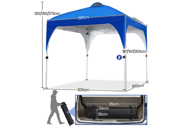 Pop-Up Canopy Camping Tent - Two Colours Available