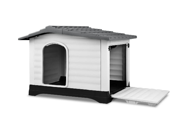 Dog House with Corrugated Roof - Available in Three Colours & Option with Side Door