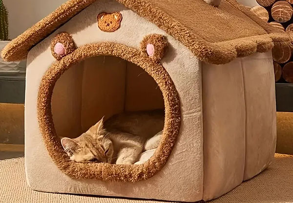 Foldable Semi-Enclosed Pet House - Three Sizes Available