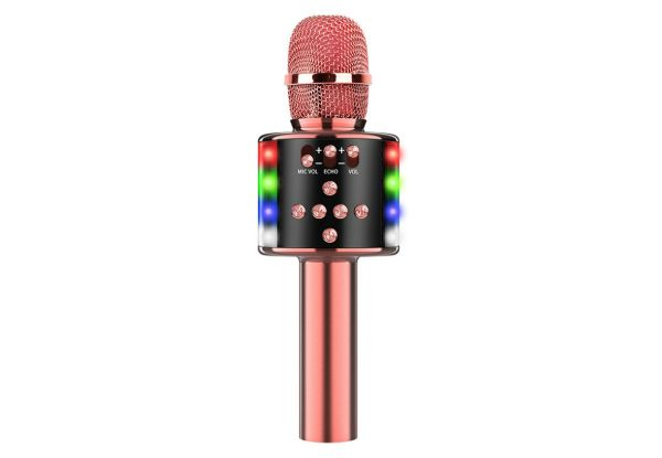 Wireless Bluetooth Karaoke Handheld Microphone Speaker - Available in Three Colours & Option for Two-Pack