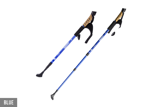 Adjustable Anti-Shock Foam Handle Hiking Pole - Three Colours Available
