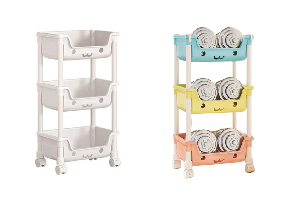 Storage Trolley Rack Organiser - Available in Two Colours & Two Sizes