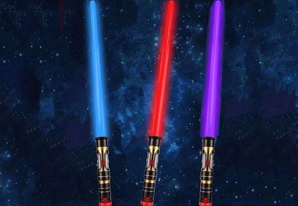 Three-Colour Changing Retractable Light-Up Swords - Option for Two-Pack