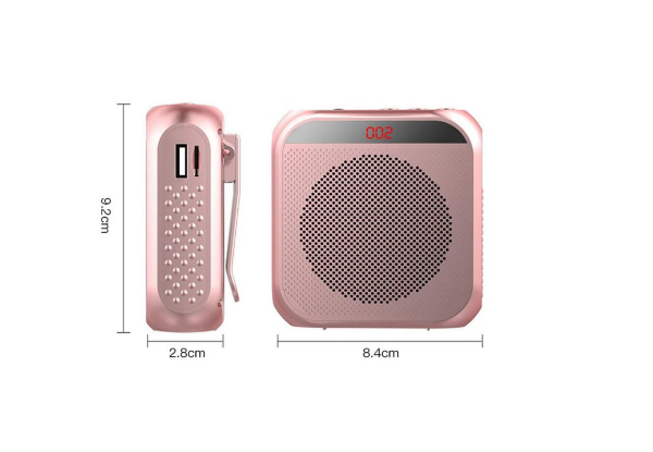 Rechargeable Voice Amplifier with Wired Microphone Headset - Available in Two Colours & Option for Two-Pack