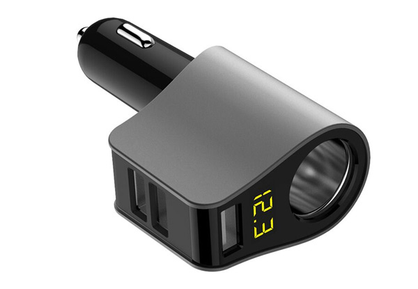 Three-Port USB Car Charger Adaptor with Free Delivery
