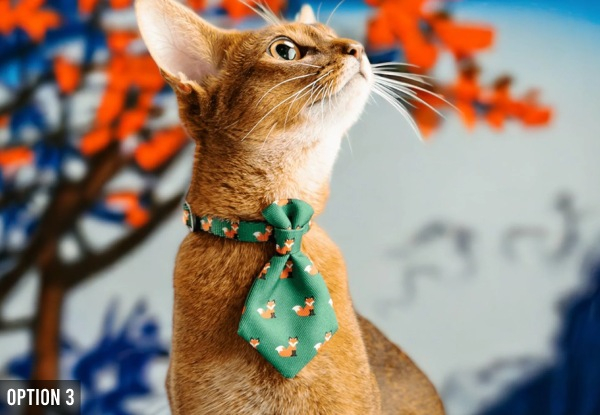 Pidan Adjustable Cat Necktie Collar - Four Options Available - Elsewhere Pricing $15.90