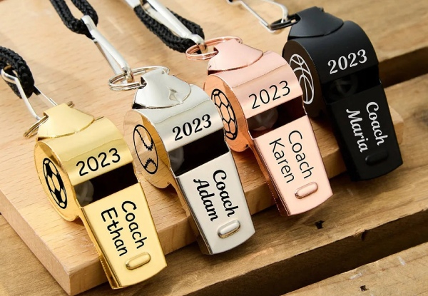 Personalised Name Coach Whistle