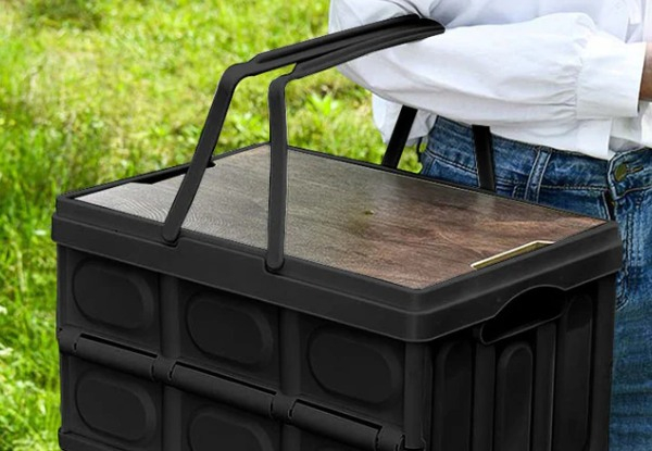 SOGA 55L Foldable Storage Box Crate with Handle - Two Colours Available