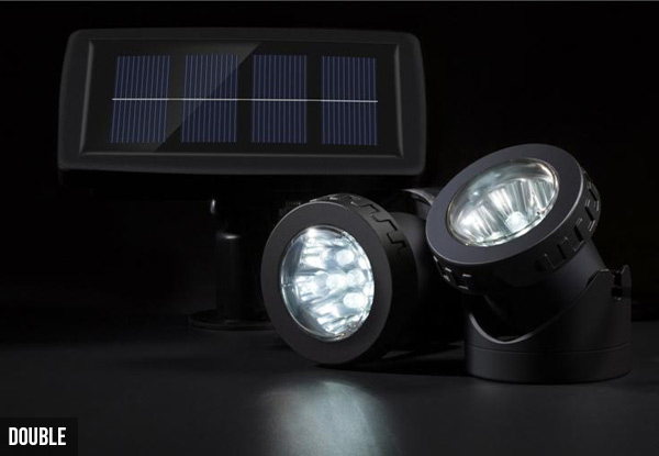 Solar-Powered LED Garden Double Lights - Option for Triple Lights